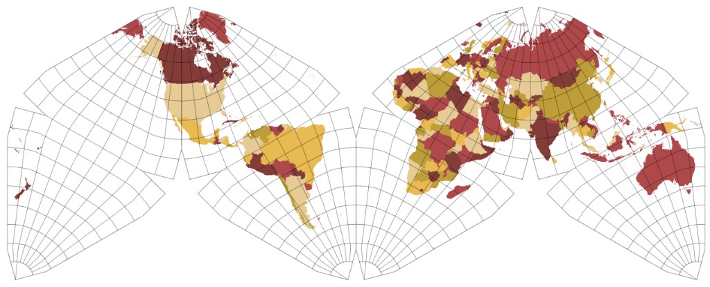 Butterfly projection, Pacific and Atlantic aspects